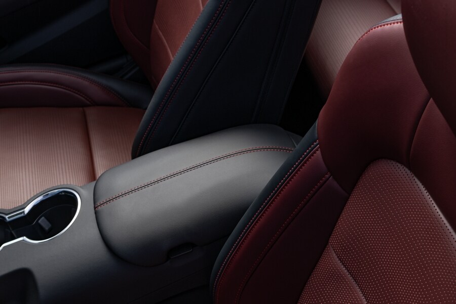 2024 Ford Mustang® model with available Carmine Red interior