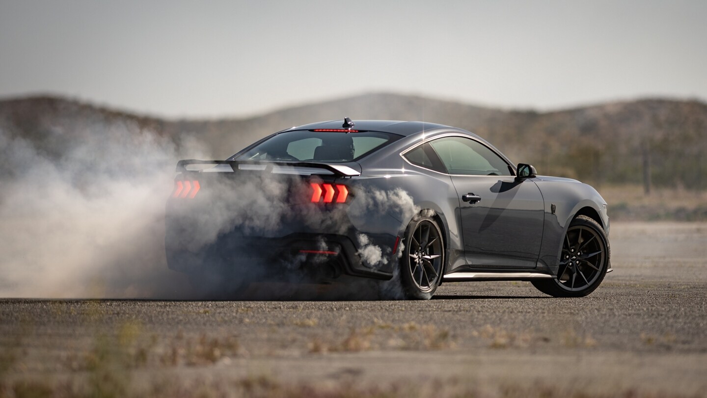 2024 Ford Mustang® Dark Horse™ coupe drift brake video filmed on a closed course