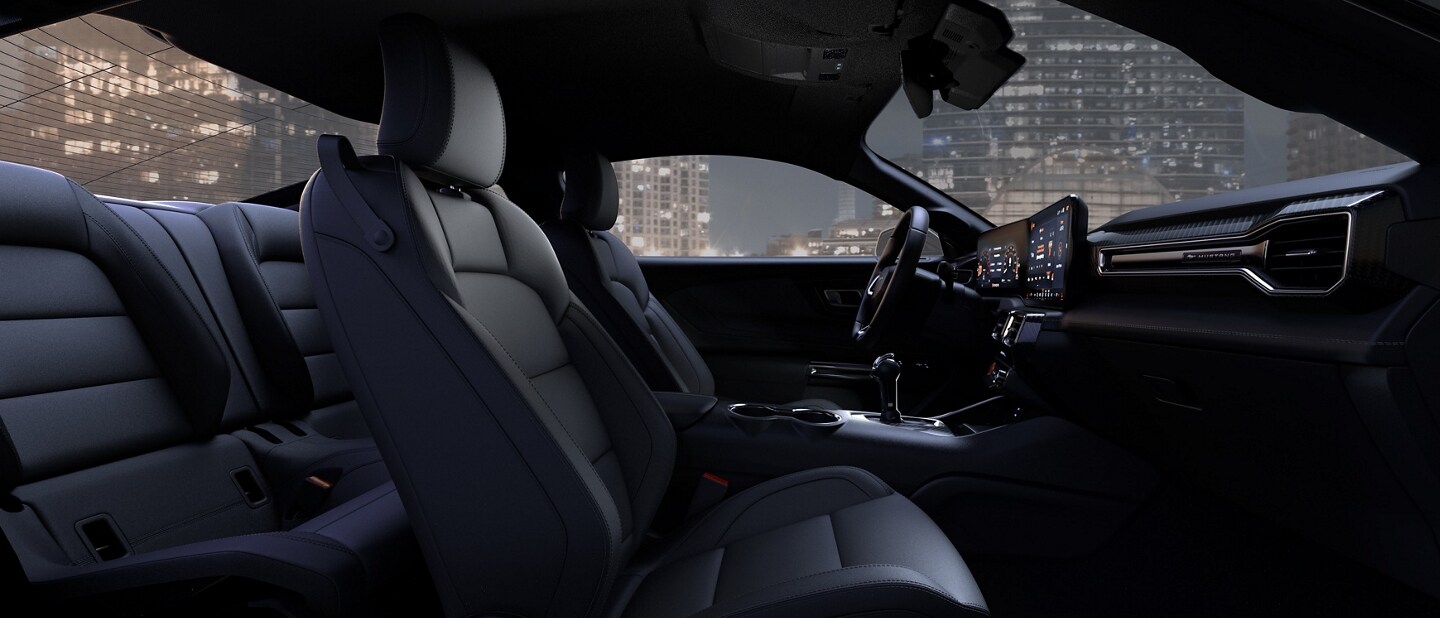 2024 Mustang® interior showing the available Black Onyx interior environment