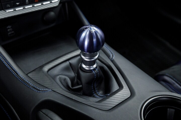 2024 Mustang® Dark Horse™ coupe with a unique titanium Anodized Blue shift knob