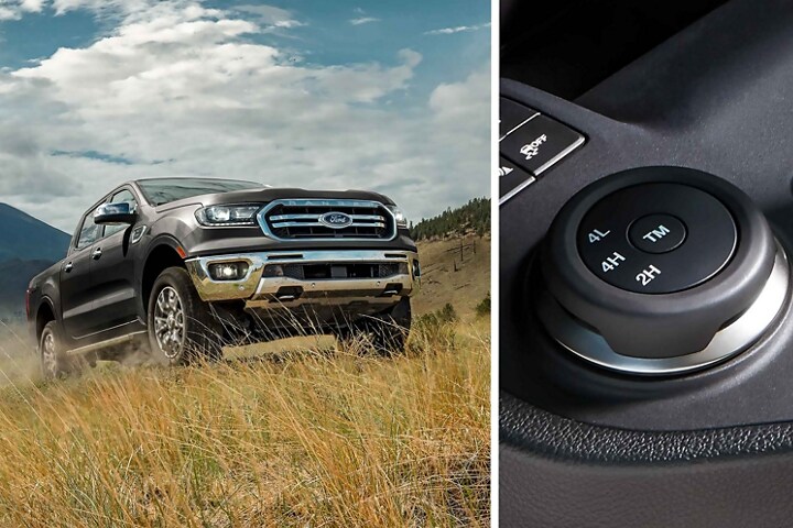 Una Ford Ranger 2023 andando en las montañas