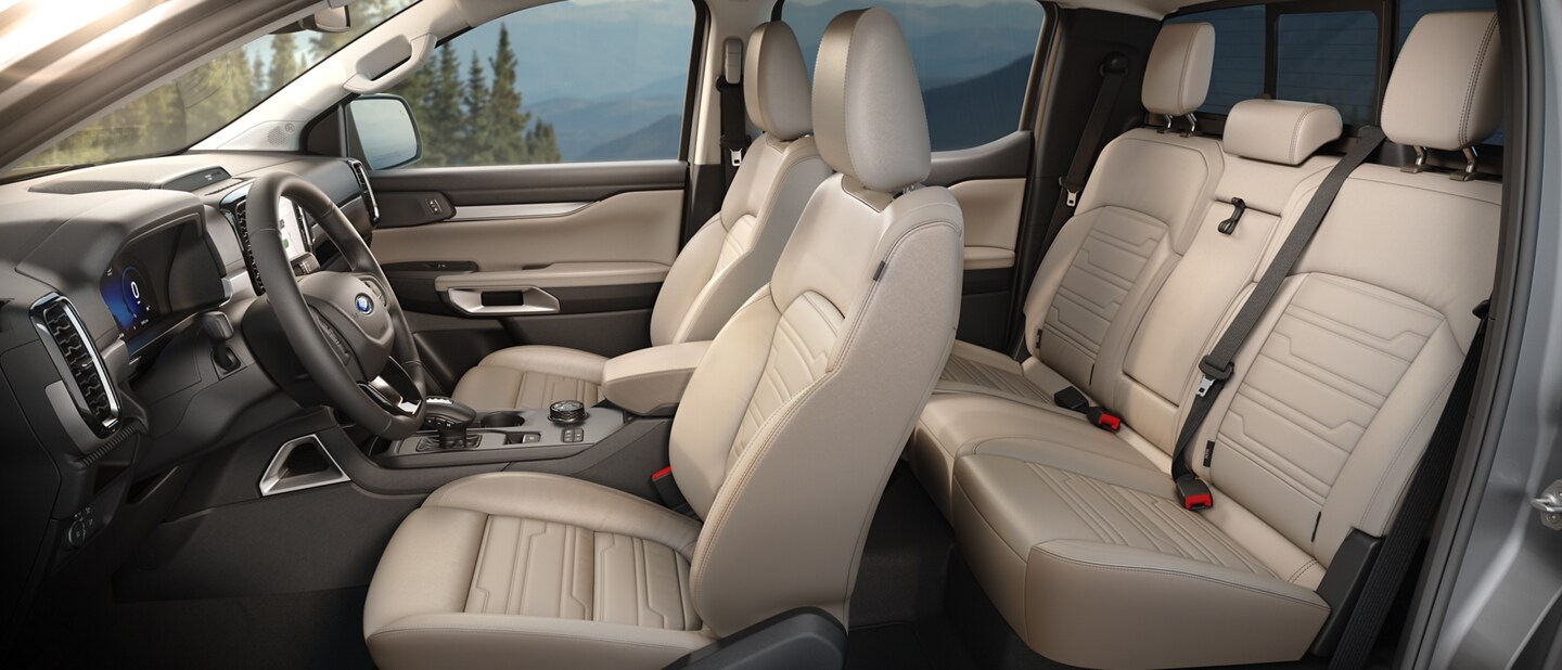 The interior seating of a 2024 Ford Ranger® truck