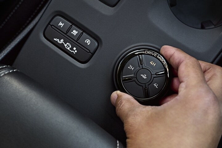 A close-up of 2024 Ford Ranger® LARIAT® knob