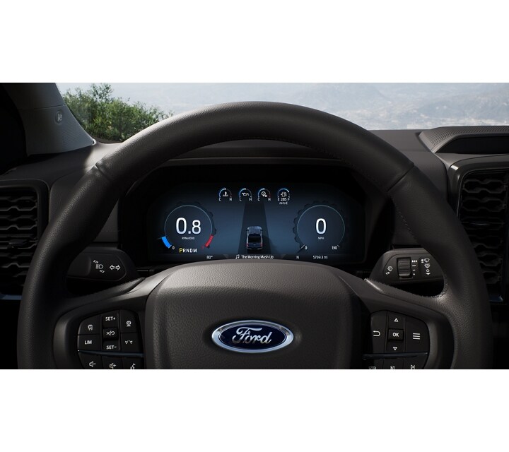 A close-up of a Digital Cluster on a 2024 Ford Ranger®