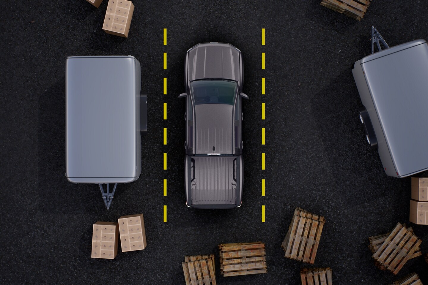 Close-up of the 2024 Ranger® available 12-inch center stack screen with Pro-Trailer Backup Assist™ being displayed