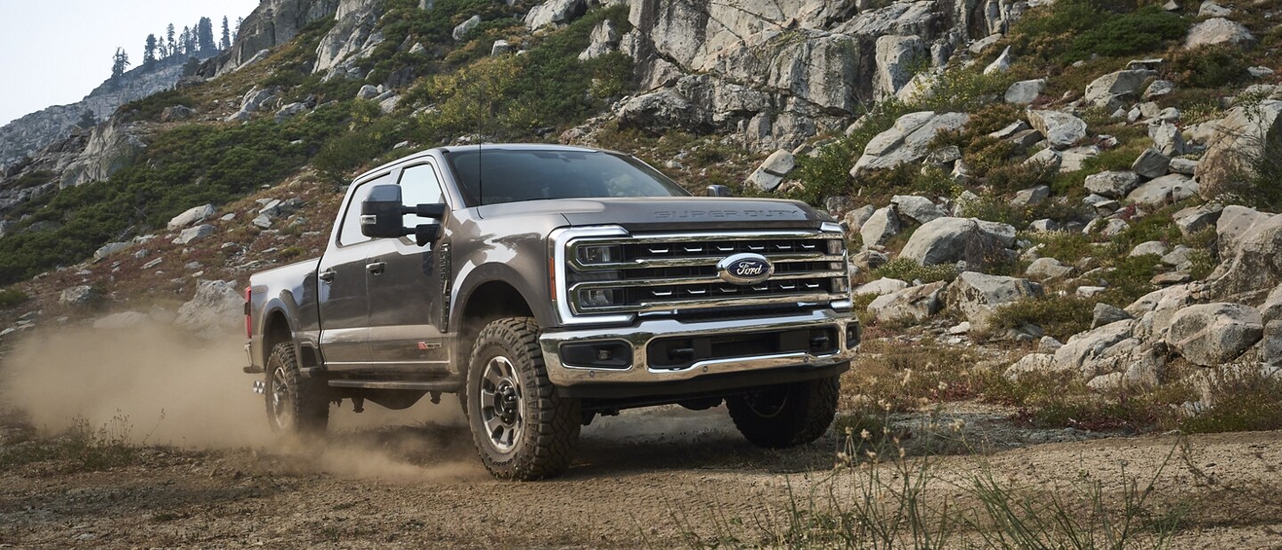 2023 Ford Super Duty® F-250® Tremor® being driven on a mountain road