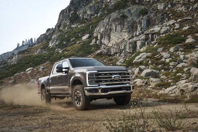 2023 Ford Super Duty® F-250® Tremor® being driven on a mountain road