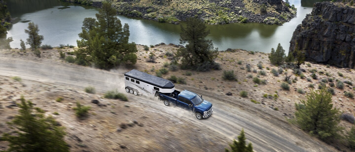 2023 Ford Super Duty® F-350® pulling a camper trailer