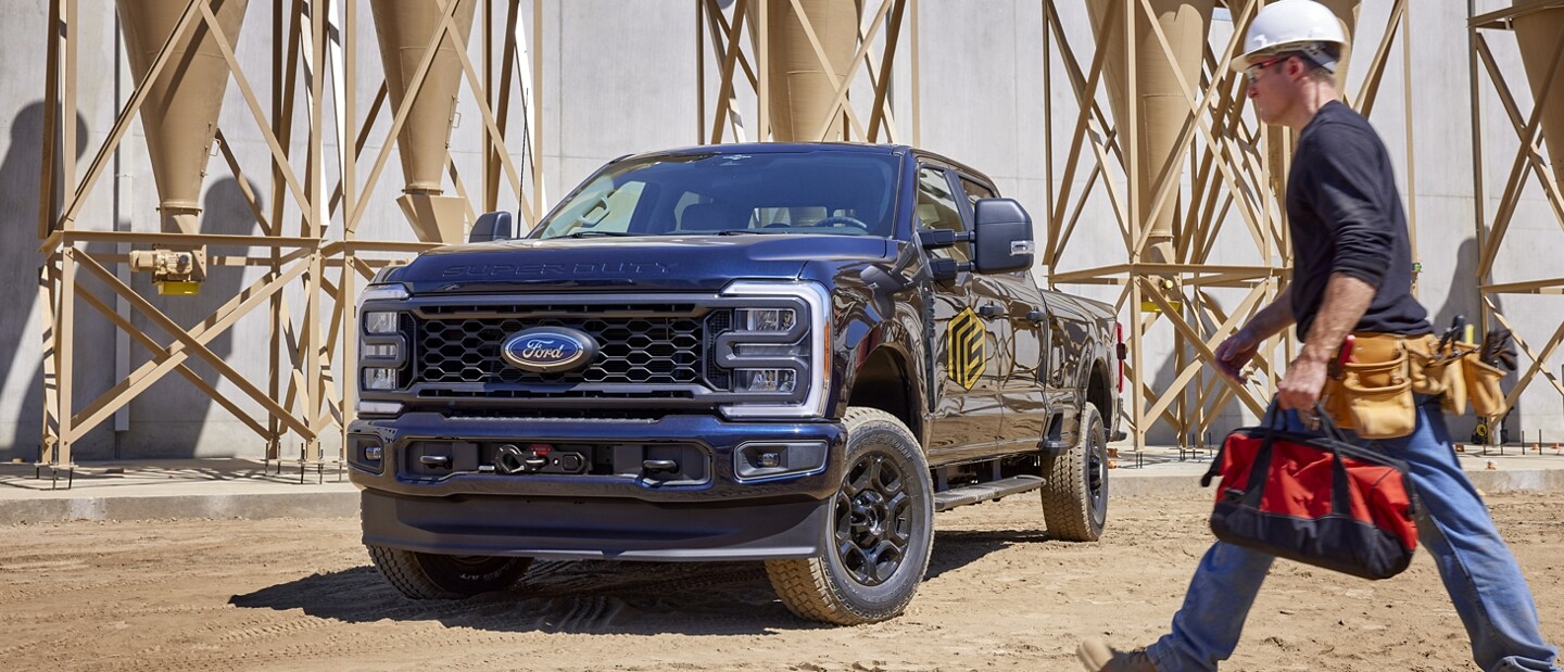 View of the winch feature on a 2023 Ford Super Duty® truck