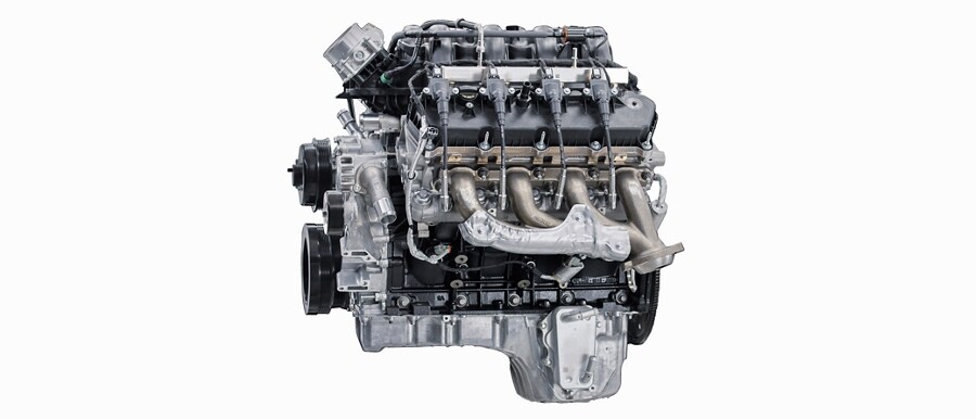 The 6.7L High Output Power Stroke® V8 Turbo Diesel engine