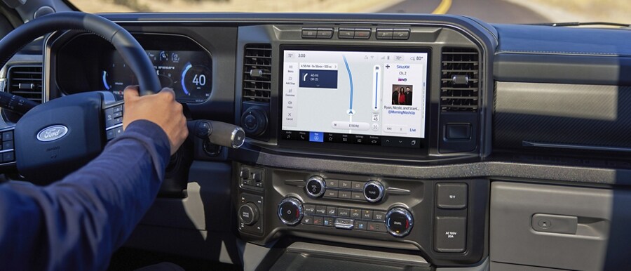 The center dash panel and display screen