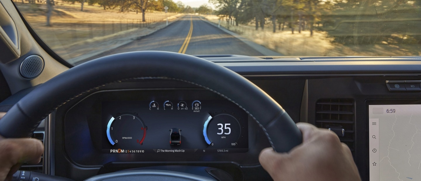 Close-up of the 12-inch LCD Touchscreen