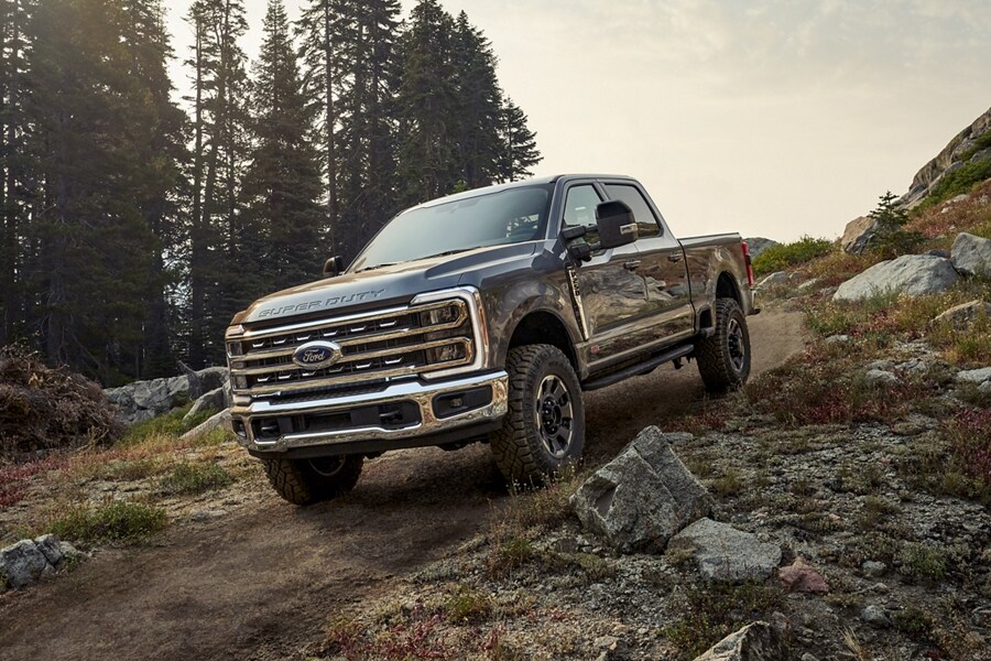 2024 Ford Super Duty® F-250® Tremor® being driven over a rocky path