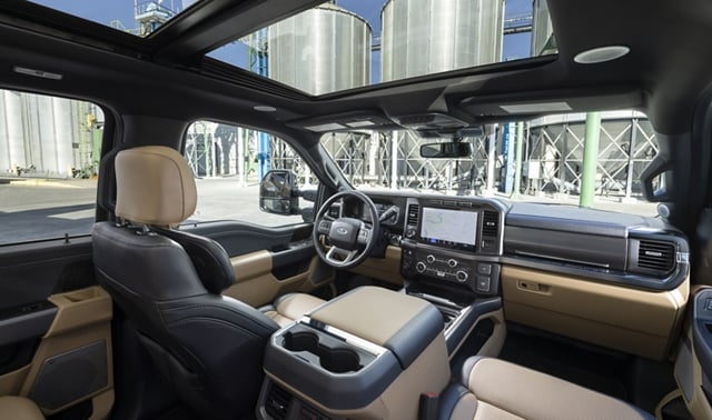 Interior of a 2024 Ford Super Duty® F-350® LARIAT