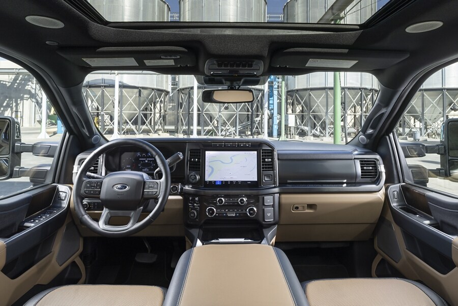 Interior of a 2024 Ford Super Duty® F-350® LARIAT