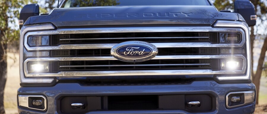 Close-up of a 2024 Ford Super Duty® F-350® Limited front end