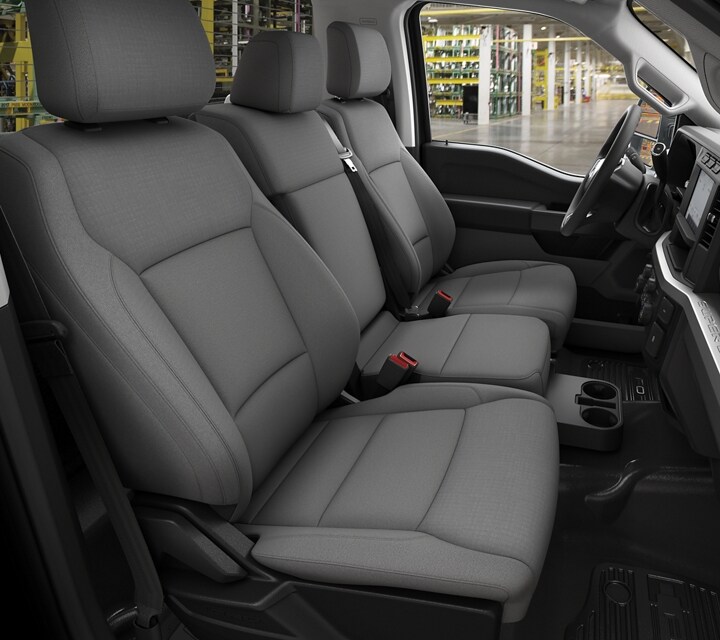 Interior of a Ford Super Duty® F-350® XLT pickup in Medium Dark Slate