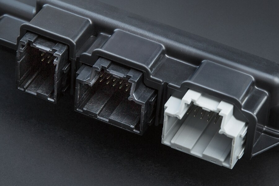 Close-up of the available programmable upfitter interface module