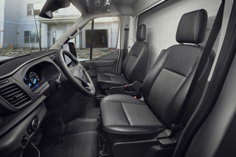 A 2023 Ford Transit® interior in Dark Palazzo Gray
