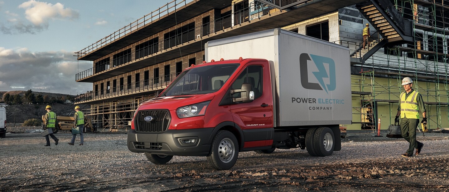 Used ford transit hot sale cutaway box truck