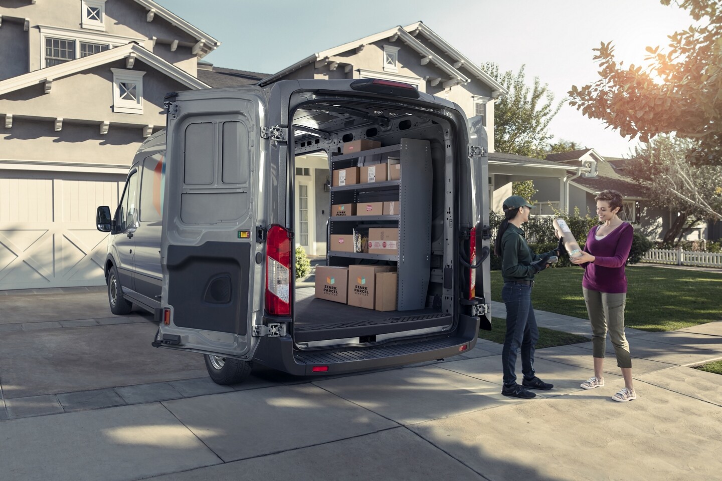 A look at the 2024 Ford Transit's interior and exterior in Folsom, CA