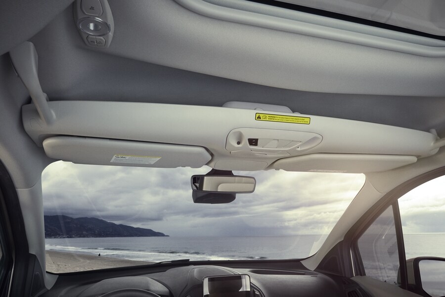 Overhead front storage shown in 2023 Ford Transit Connect Passenger Wagon