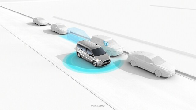 Illustration of available Enhanced Active Park Assist feature