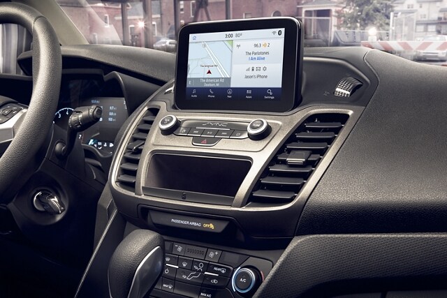 Interior view of available SYNC® 3 system displaying the available 6.5-inch LCD touchscreen