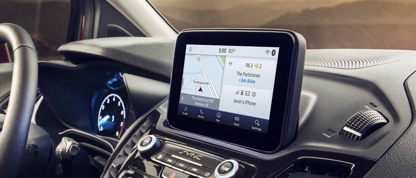 Available SYNC® 3 voice-activated technology shown on a screen