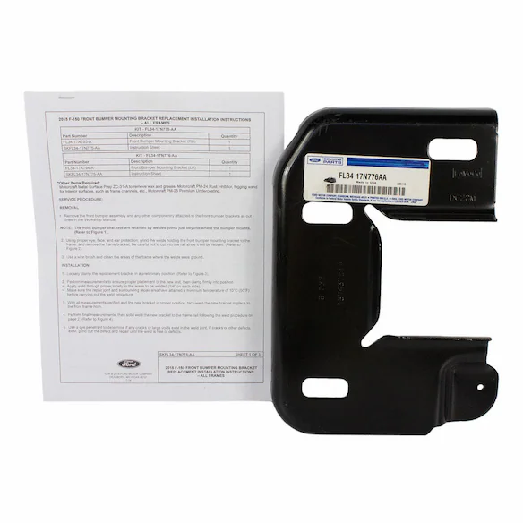 Frame Rail End Bracket Bumper Repair Kit - Left, Front Main Image