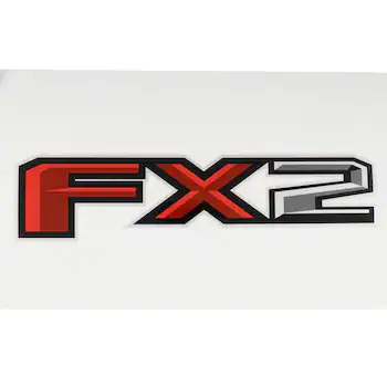 Truck Bed Decal Stripe DECALS and NAMEPLATES - Left, Right, Rear ("FX2".)