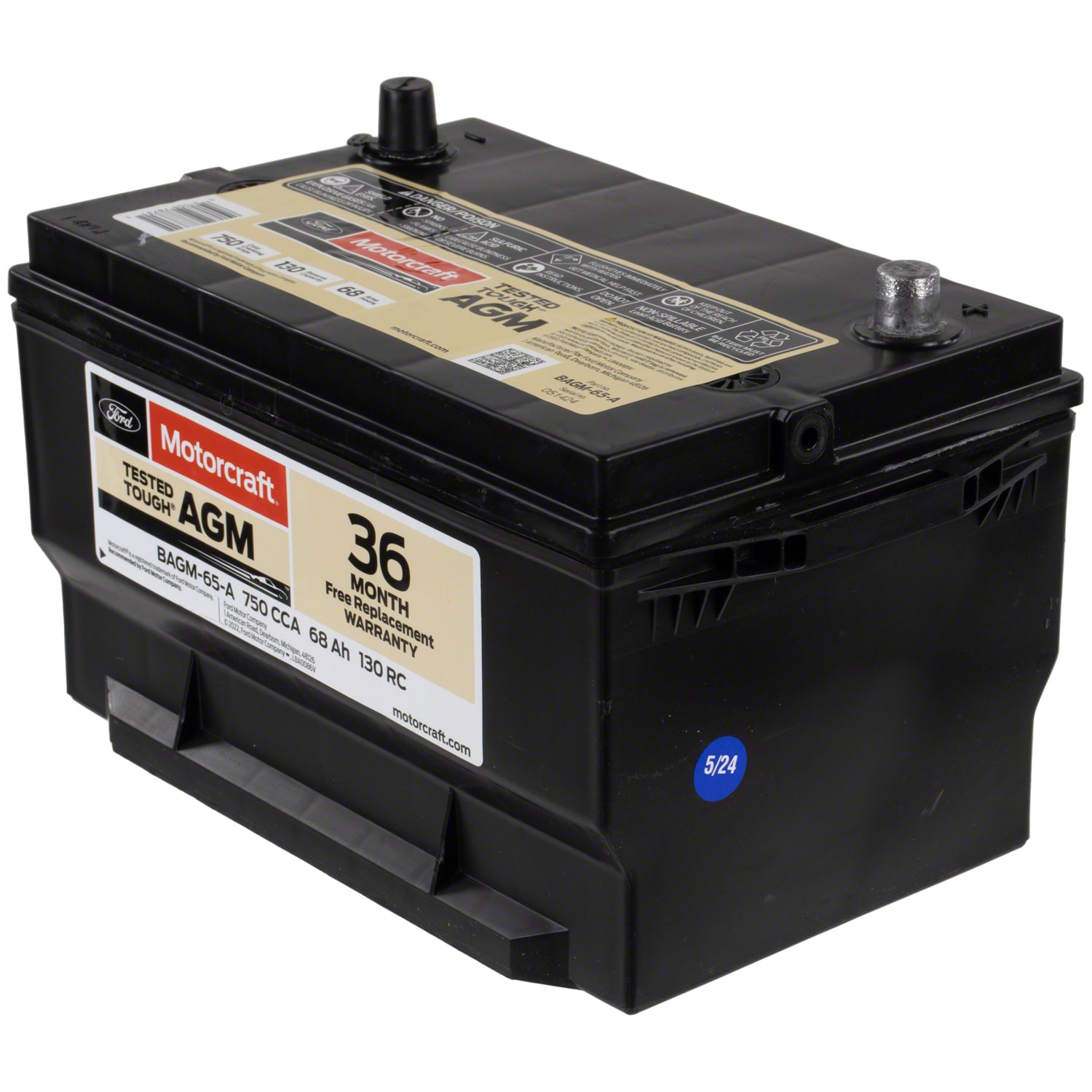 Vehicle Battery - 12VX68Ah, 750 Amp | Parts | Ford.com