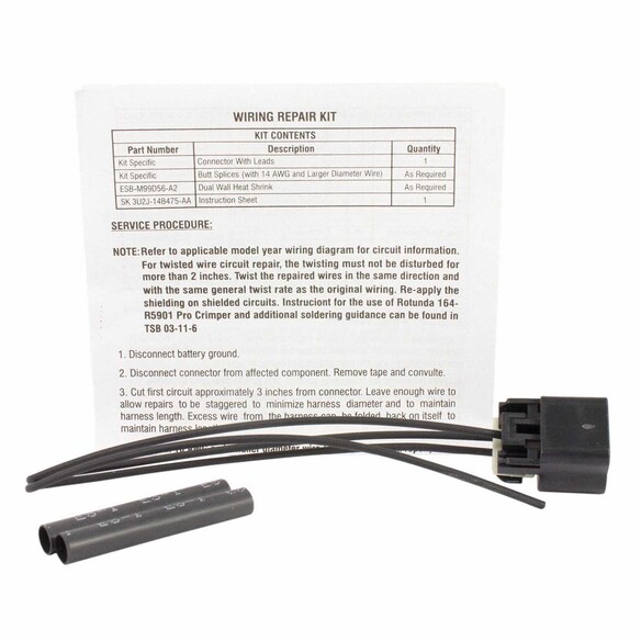 AIR CONDITIONING (A/C) Compressor Clutch Connector Wire - Right Main Image