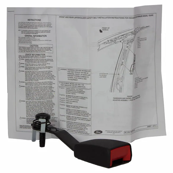 Seat Belt Receptacle Buckle - Rear, Center Main Image