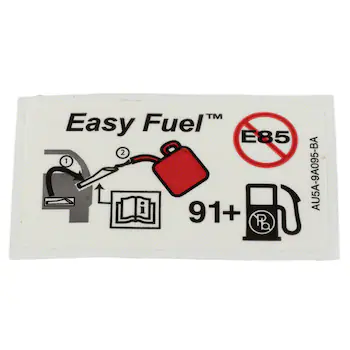 Fuel Information Label Decal