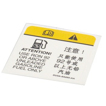 Fuel Information Label Decal
