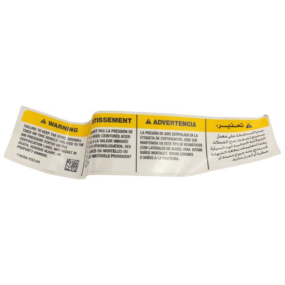 Caution Label Decal Main Image