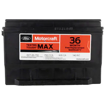 Motorcraft 750 CCA Group Size 66 Vehicle Battery BXT66750