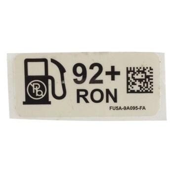 Fuel Information Label Decal