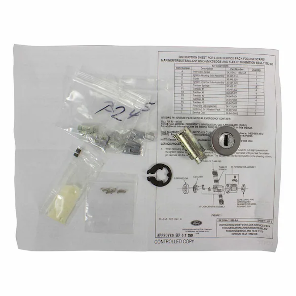 Ignition Lock Cylinder Lockset Complete V Main Image
