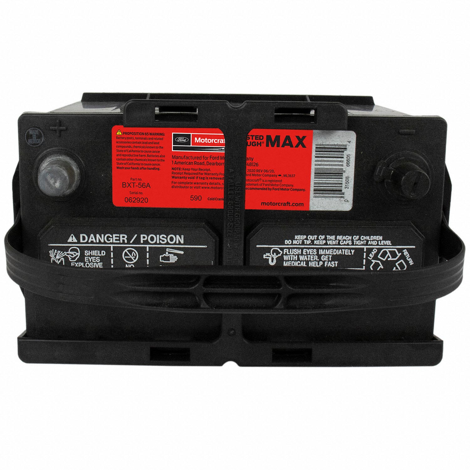 Motorcraft 590 CCA Group Size 56 Vehicle Battery BXT56A | Parts