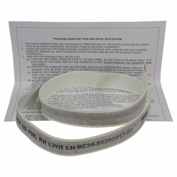 Trim Stripe Tape Decal - Left, Rear