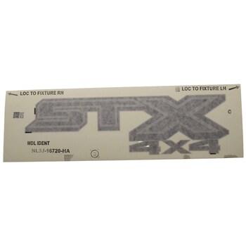 Nameplate Decal Body Side ("STX 4X4")
