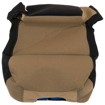 A cover that replaces the original equipment seat back and bottom cushion covers of vehicles Baja tan - Front, Center