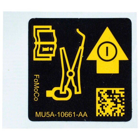 Battery Label Caution Decal <br>Caution Jump start warning Main Image
