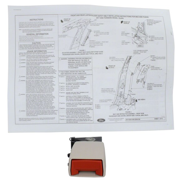 Seat Belt - Left, Rear Main Image