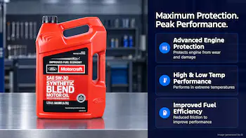 Motorcraft SAE 5W-30 Synthetic Blend Motor Oil XO5W305Q3SP