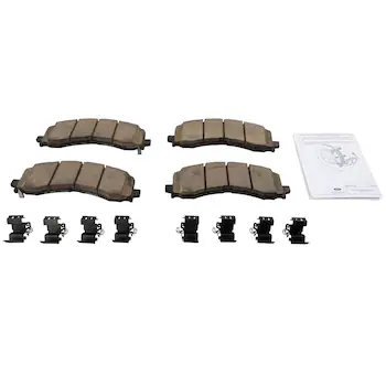 Disc Brake Pad Set Pads <br>A of for a vehicles caliper system Incl.Clips