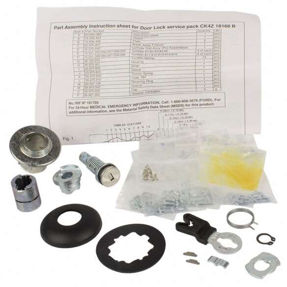 Door Lock Cylinder - Right, Front (Regular Cab,) Main Image