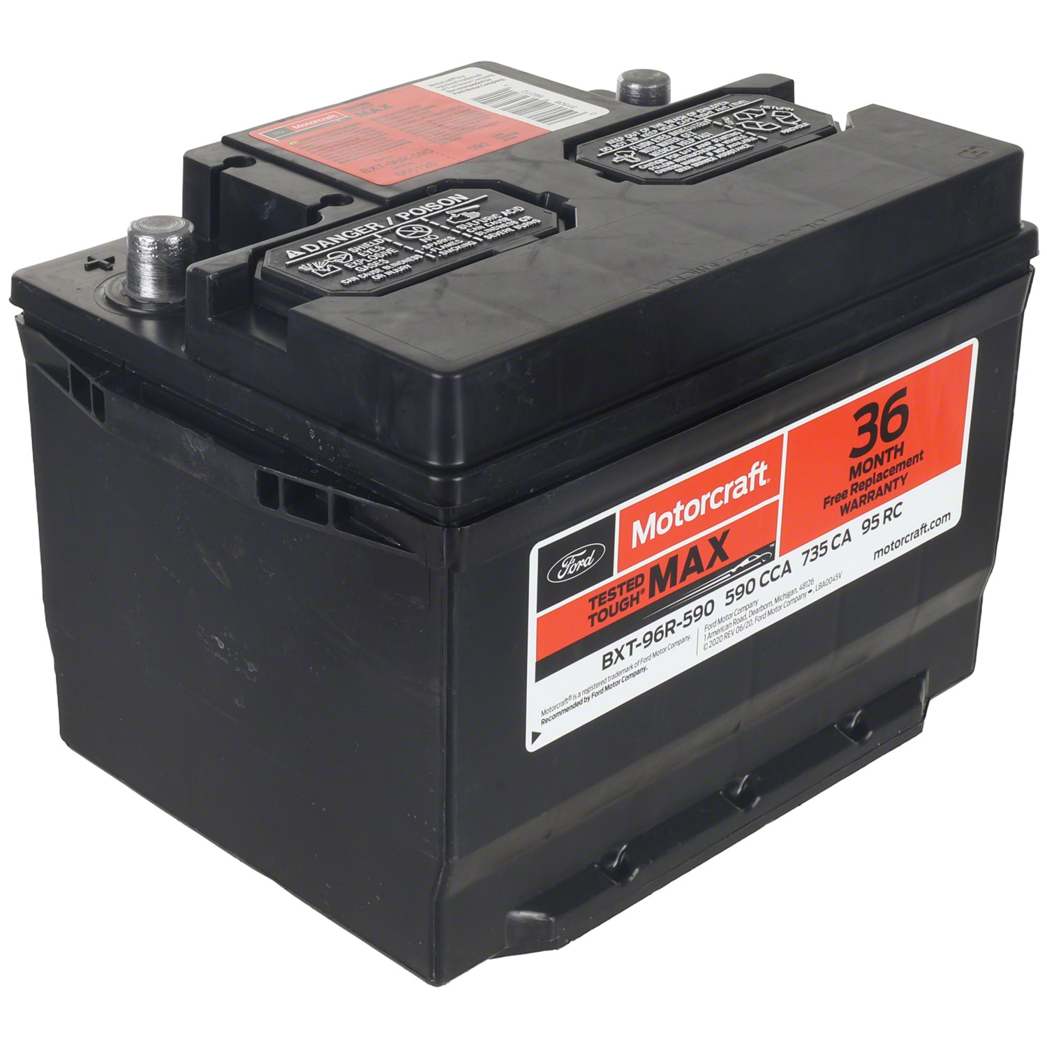 Motorcraft 590 CCA Group Size 96 Vehicle Battery BXT96R590 | Parts